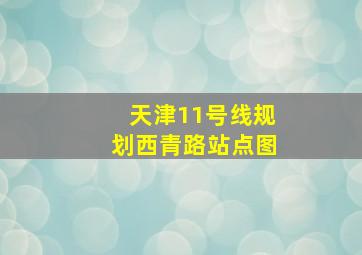 天津11号线规划西青路站点图