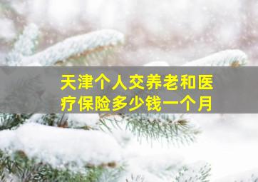 天津个人交养老和医疗保险多少钱一个月