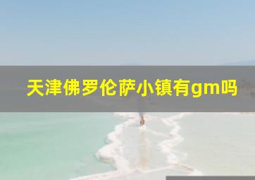 天津佛罗伦萨小镇有gm吗