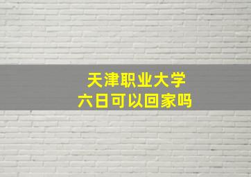 天津职业大学六日可以回家吗