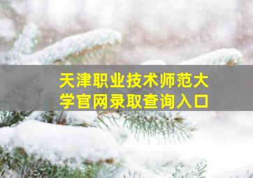 天津职业技术师范大学官网录取查询入口