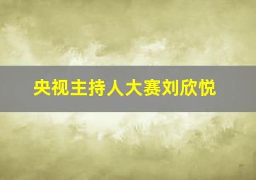 央视主持人大赛刘欣悦