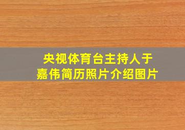 央视体育台主持人于嘉伟简历照片介绍图片