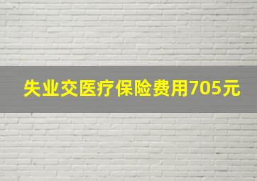 失业交医疗保险费用705元