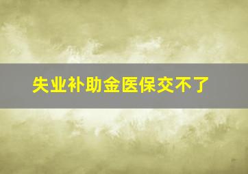 失业补助金医保交不了