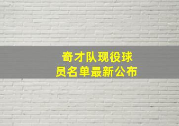 奇才队现役球员名单最新公布