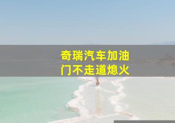 奇瑞汽车加油门不走道熄火