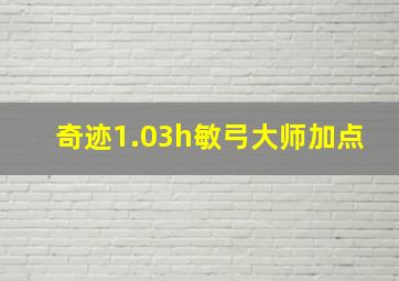 奇迹1.03h敏弓大师加点