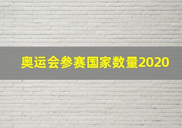 奥运会参赛国家数量2020