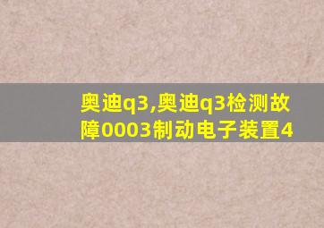 奥迪q3,奥迪q3检测故障0003制动电子装置4