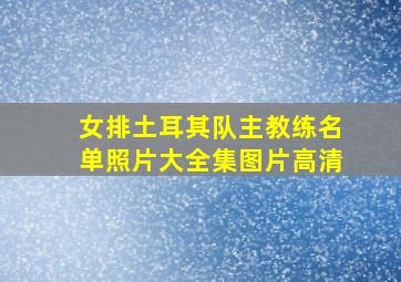 女排土耳其队主教练名单照片大全集图片高清