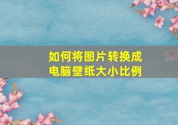 如何将图片转换成电脑壁纸大小比例