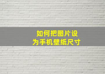 如何把图片设为手机壁纸尺寸