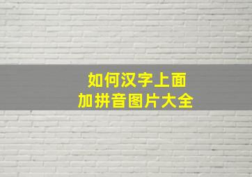 如何汉字上面加拼音图片大全