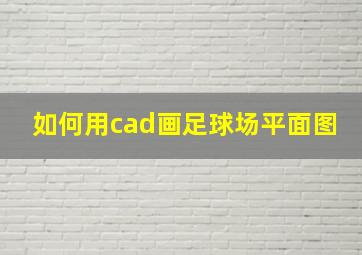 如何用cad画足球场平面图