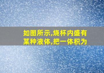 如图所示,烧杯内盛有某种液体,把一体积为