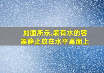 如图所示,装有水的容器静止放在水平桌面上