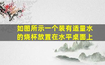 如图所示一个装有适量水的烧杯放置在水平桌面上