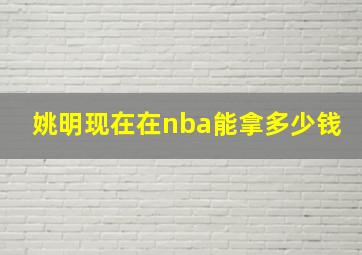 姚明现在在nba能拿多少钱