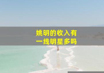 姚明的收入有一线明星多吗