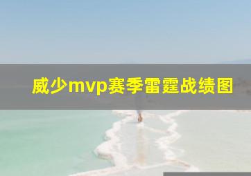 威少mvp赛季雷霆战绩图