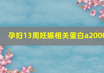 孕妇13周妊娠相关蛋白a2000