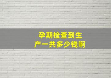 孕期检查到生产一共多少钱啊