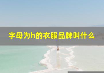 字母为h的衣服品牌叫什么