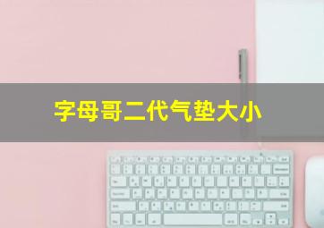 字母哥二代气垫大小