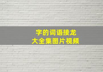 字的词语接龙大全集图片视频