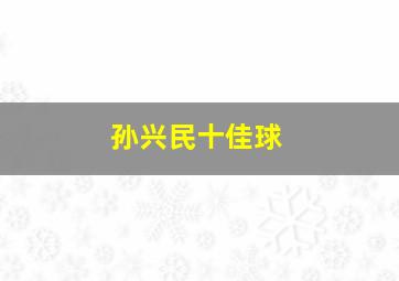 孙兴民十佳球