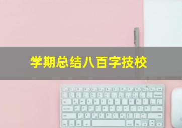 学期总结八百字技校