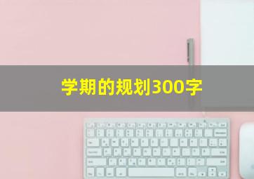 学期的规划300字