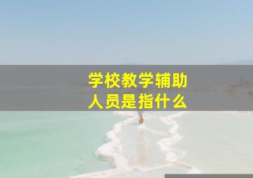 学校教学辅助人员是指什么