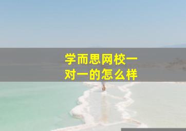 学而思网校一对一的怎么样