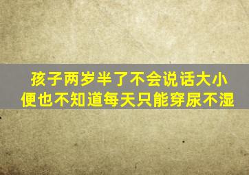 孩子两岁半了不会说话大小便也不知道每天只能穿尿不湿