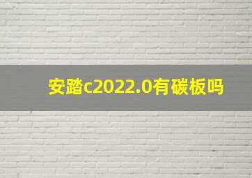 安踏c2022.0有碳板吗