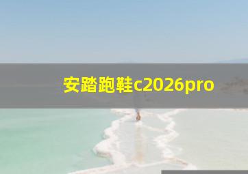 安踏跑鞋c2026pro