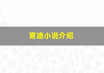 官途小说介绍