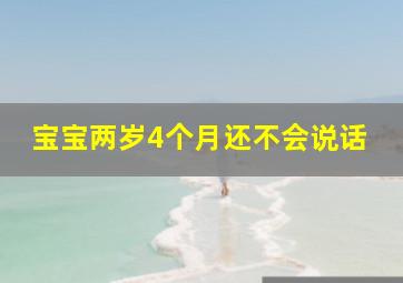 宝宝两岁4个月还不会说话