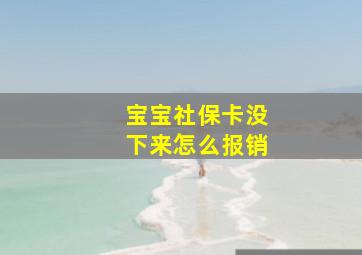 宝宝社保卡没下来怎么报销