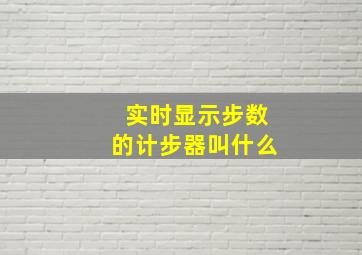 实时显示步数的计步器叫什么