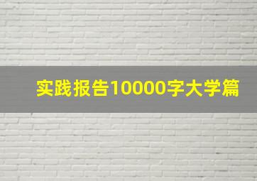 实践报告10000字大学篇