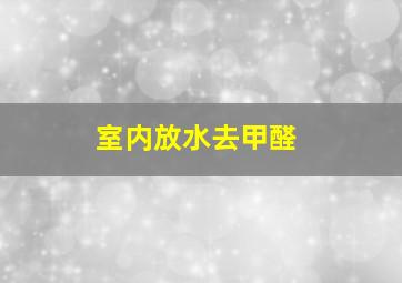 室内放水去甲醛