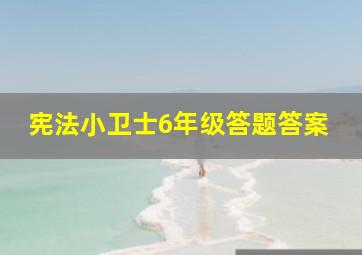 宪法小卫士6年级答题答案