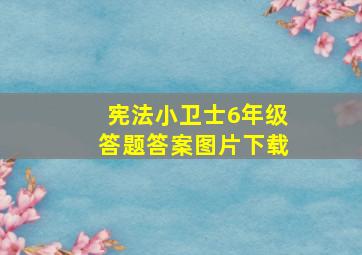 宪法小卫士6年级答题答案图片下载