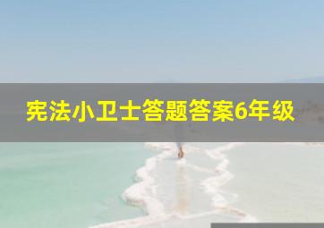 宪法小卫士答题答案6年级