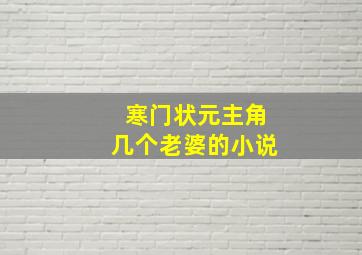 寒门状元主角几个老婆的小说