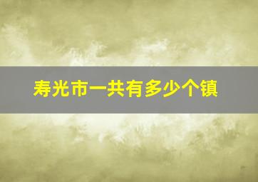 寿光市一共有多少个镇