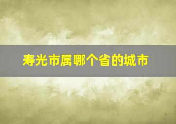 寿光市属哪个省的城市